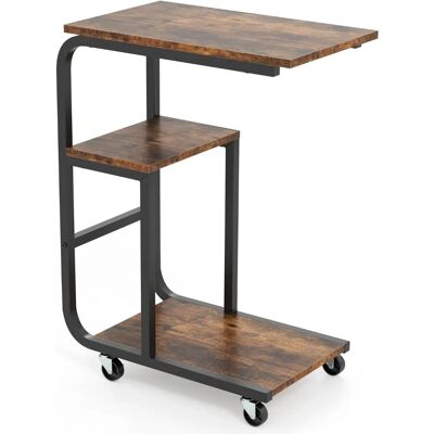 Costway - C-Shaped Table - 3-Tier - Rouillant - Table d’appoint - Publicité Costway - C-Shaped Table - 3-Tier - Rouillant - Table d’appoint - Publicité