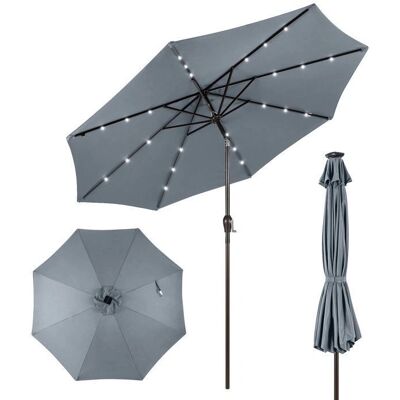 Costway - Parasol 3m LED - 3m - 24 LED - Parasol - Publicité Costway - Parasol 3m LED - 3m - 24 LED - Parasol - Publicité