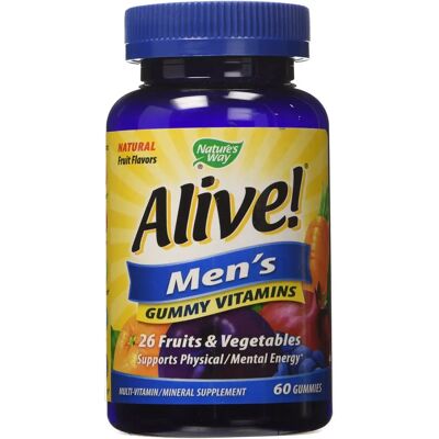 Nature's Way, Alive! Männer Gummimultivitamin - Frucht - 60 Gummies Nature's Way, Alive! Männer Gummimultivitamin - Frucht - 60 Gummies