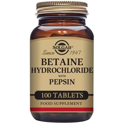 Solgar Betaine Hydrochloride with Pepsin (100 tabs) Solgar Betaine Hydrochloride with Pepsin (100 tabs)