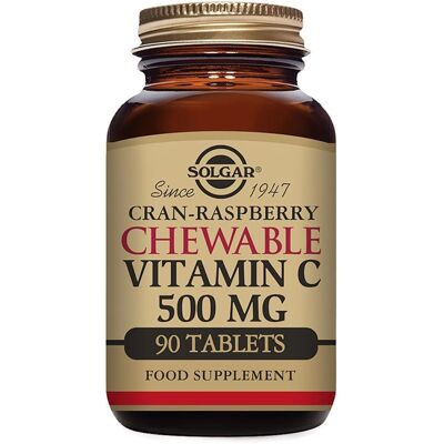 Solgar Vitamin C Cran-Raspberry 500mg - Antioxidans Kautabletten Solgar Vitamin C Cran-Raspberry 500mg - Antioxidans Kautabletten