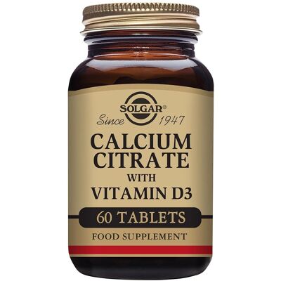 Solgar Citrate de Calcium avec Vitamine D3 Comprimés (60 pcs) - Publicité Solgar Citrate de Calcium avec Vitamine D3 Comprimés (60 pcs) - Publicité