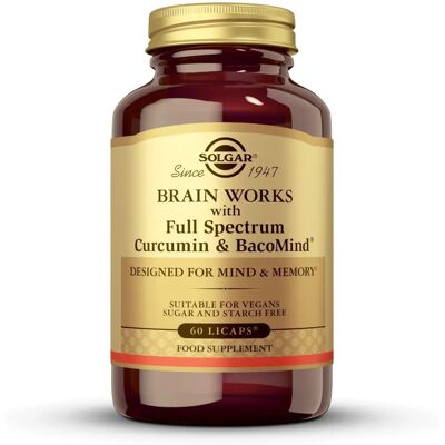 Solgar Brain Works mit Vollspektrum Curcumin & BacoMind Kapseln - Gedächtnisunterstützung Solgar Brain Works mit Vollspektrum Curcumin & BacoMind Kapseln - Gedächtnisunterstützung