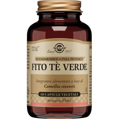Solgar Fito Tè Verde - Controllo Peso Antiossidante Capsule Vegane Solgar Fito Tè Verde - Controllo Peso Antiossidante Capsule Vegane