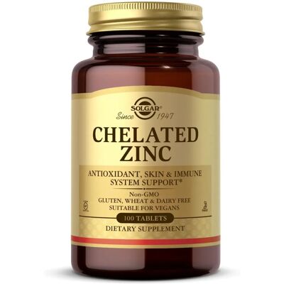 Solgar Chelated Zinc tablets (100 pcs.) Solgar Chelated Zinc tablets (100 pcs.)