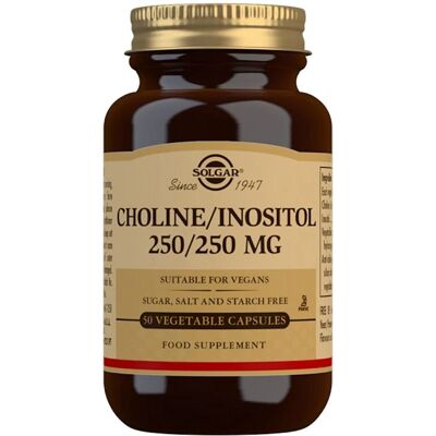 Solgar Choline Inositol 250 50 Veg Capsules - Ravintolisä Solgar Choline Inositol 250 50 Veg Capsules - Ravintolisä