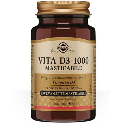 Solgar Vitamina D3 1000IU Softgels (100 pz) Solgar Vitamina D3 1000IU Softgels (100 pz)