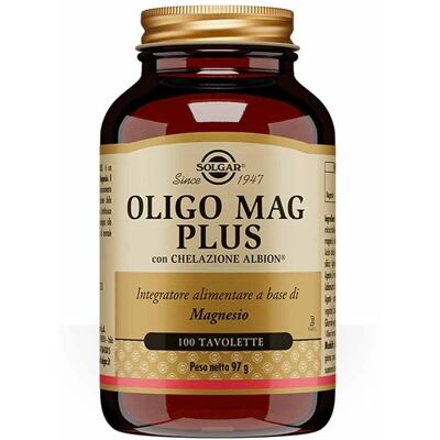 Solgar Oligo Mag Plus - Integratore di Magnesio - 100 Tavolette Solgar Oligo Mag Plus - Integratore di Magnesio - 100 Tavolette