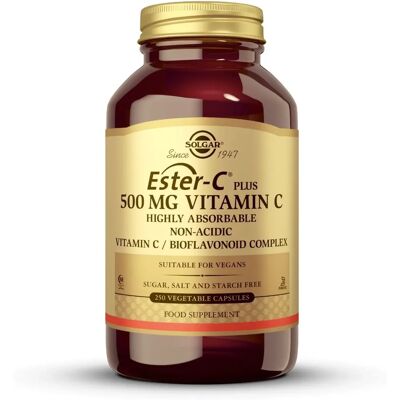 Solgar Ester-C Plus 500mg capsules de vitamine C (250 pcs.) - Publicité Solgar Ester-C Plus 500mg capsules de vitamine C (250 pcs.) - Publicité