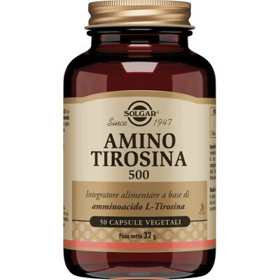 Solgar L-Tirosina 500mg Vegetariana 50 Capsule - Integratore alimentare Solgar L-Tirosina 500mg Vegetariana 50 Capsule - Integratore alimentare