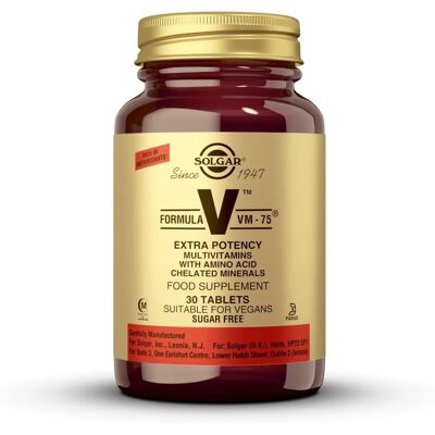 Solgar Formula VM-75 Multivitamin-Tabletten - 30 Stk. Solgar Formula VM-75 Multivitamin-Tabletten - 30 Stk.