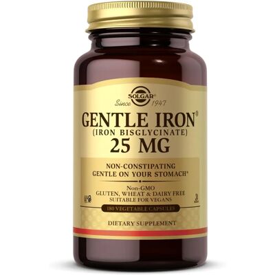 Solgar Mild Jern - 20 mg Jern Bisglycinat Kapsler - Kosttilskud Solgar Mild Jern - 20 mg Jern Bisglycinat Kapsler - Kosttilskud