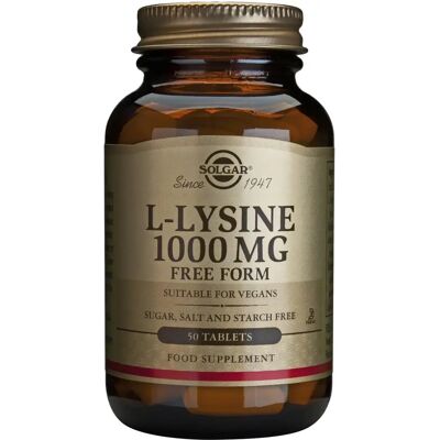 Solgar L-Lysiini 1000 mg Tabletit - Elintärkeiden aminohappojen lisä Solgar L-Lysiini 1000 mg Tabletit - Elintärkeiden aminohappojen lisä