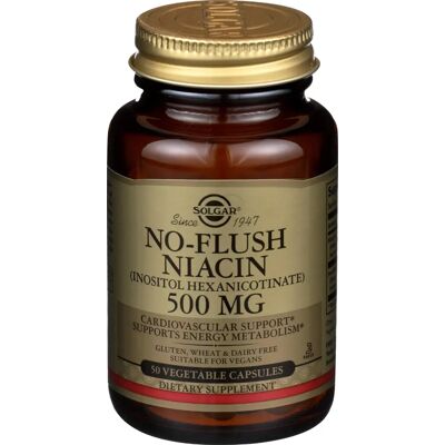 Solgar No-Flush Niacin 500mg - Vitamiini B3 - Energia & Iho Solgar No-Flush Niacin 500mg - Vitamiini B3 - Energia & Iho