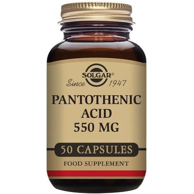 Solgar Vitamine B5 Acide Pantothénique 550 mg - Capsules Végétales - Publicité Solgar Vitamine B5 Acide Pantothénique 550 mg - Capsules Végétales - Publicité