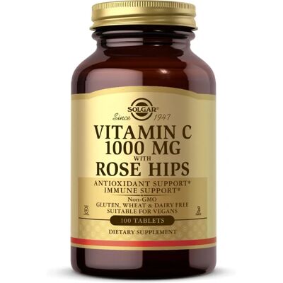 Solgar Vitamine C 1000 MG avec Églantier - Compléments alimentaires - Publicité Solgar Vitamine C 1000 MG avec Églantier - Compléments alimentaires - Publicité