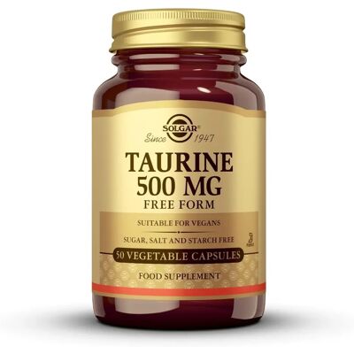 Solgar Taurin 500 Mg Vegetabilske Kapsler - Kosttilskud Solgar Taurin 500 Mg Vegetabilske Kapsler - Kosttilskud