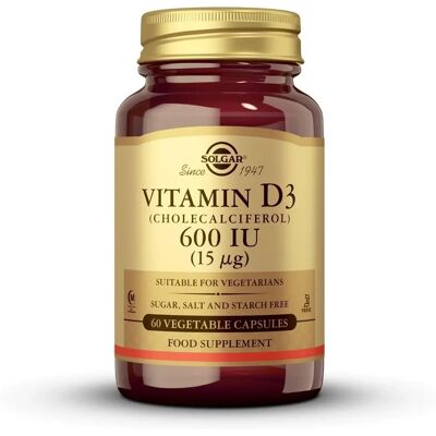 Solgar Vitamine D3 600 UI - Soutien immunitaire & osseux - Publicité Solgar Vitamine D3 600 UI - Soutien immunitaire & osseux - Publicité