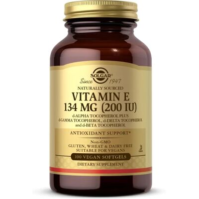 Solgar Vitamin E - 134mg (200 IU) Softgels - Kosttilskudd Solgar Vitamin E - 134mg (200 IU) Softgels - Kosttilskudd