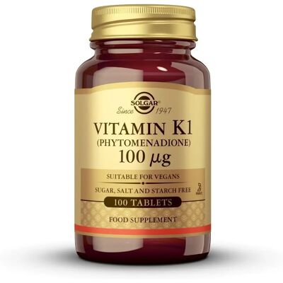 Solgar Vitamin K1 100μg Tabletten - Vitamine & Nahrungsergänzungsmittel Solgar Vitamin K1 100μg Tabletten - Vitamine & Nahrungsergänzungsmittel