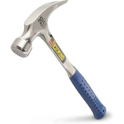 Estwing E3/20S Blue Shock Reduction Hammer - 20oz - Straight Claw Estwing E3/20S Blue Shock Reduction Hammer - 20oz - Straight Claw