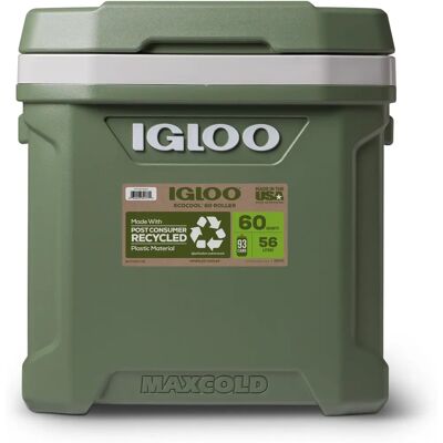 Igloo Latitude 60 Groene Koelbox - 56L, Mobiel, Milieuvriendelijk Igloo Latitude 60 Groene Koelbox - 56L, Mobiel, Milieuvriendelijk