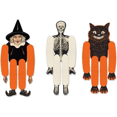 Dekoracja Imprezowa Beistle 00430 - Papierowe marionetki Halloween Dekoracja Imprezowa Beistle 00430 - Papierowe marionetki Halloween