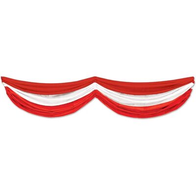 Beistle 50948-RW party decoration - Red & White Fabric Bunting Beistle 50948-RW party decoration - Red & White Fabric Bunting