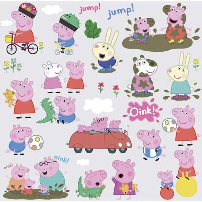RoomMates Peppa Pig 539193 Naklejka na ścianę - Zabawny Winyl dla Dzieci RoomMates Peppa Pig 539193 Naklejka na ścianę - Zabawny Winyl dla Dzieci