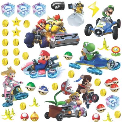 RoomMates Adesivos de Parede Mario Kart - Decoração RoomMates Adesivos de Parede Mario Kart - Decoração