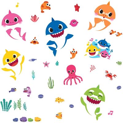 RoomMates Baby Shark Fali Matricák - Wallstickers RoomMates Baby Shark Fali Matricák - Wallstickers