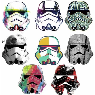 ROOMMATES Star Wars Artistic Storm Troopers - ensemble 8 pièces - Vinyle - Sticker mural - Publicité ROOMMATES Star Wars Artistic Storm Troopers - ensemble 8 pièces - Vinyle - Sticker mural - Publicité