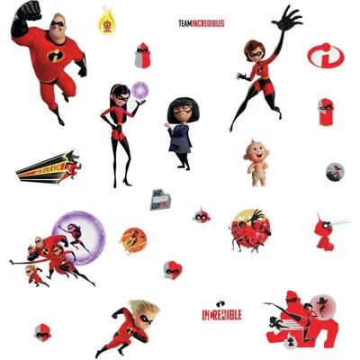 Room Mates Incredibles 2 Stickers Muraux - Décoration enfant - Publicité Room Mates Incredibles 2 Stickers Muraux - Décoration enfant - Publicité