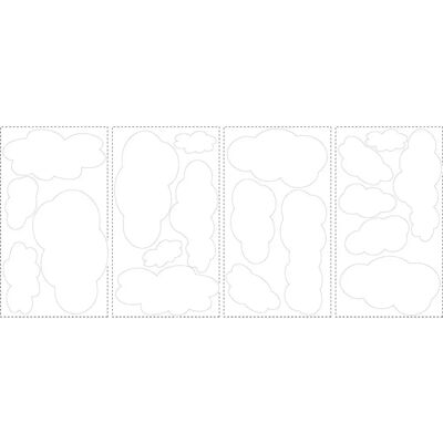 Autocollant Murale Réutilisable Nuage Blanc York Wallcoverings - Publicité Autocollant Murale Réutilisable Nuage Blanc York Wallcoverings - Publicité