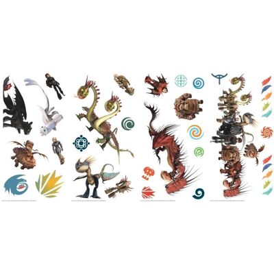 RoomMates Comment Dresser Votre Dragon Autocollants Muraux - Décoration pour Enfants - Publicité RoomMates Comment Dresser Votre Dragon Autocollants Muraux - Décoration pour Enfants - Publicité