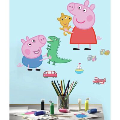 York Wallcoverings Autocollant Réutilisable Peppa Pig - Décoration chambre d'enfants - Publicité York Wallcoverings Autocollant Réutilisable Peppa Pig - Décoration chambre d'enfants - Publicité