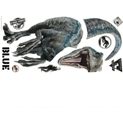 ROOMMATES Jurassic World 2 VELOCIRAPTOR BLEU Autocollant mural - Publicité ROOMMATES Jurassic World 2 VELOCIRAPTOR BLEU Autocollant mural - Publicité