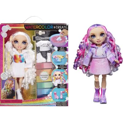 MGA Entertainment Rainbow High Vízfesték & Készíts DIY Babát - Lila Szemek MGA Entertainment Rainbow High Vízfesték & Készíts DIY Babát - Lila Szemek