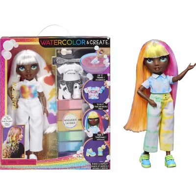 MGA Entertainment Rainbow High Watercolor & Create DIY Doll - Green Eyes MGA Entertainment Rainbow High Watercolor & Create DIY Doll - Green Eyes
