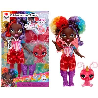 Bambola fata arcobaleno Astrid di Rainbow High - 14cm Posabile e con animale Bambola fata arcobaleno Astrid di Rainbow High - 14cm Posabile e con animale