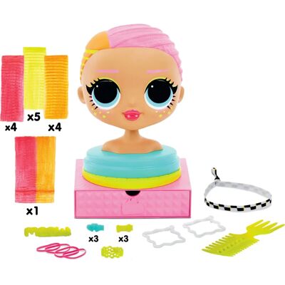 L.O.L. Surprise! Neonlicious Doll Hair Styling Set - Doll Hair Styling Tool L.O.L. Surprise! Neonlicious Doll Hair Styling Set - Doll Hair Styling Tool