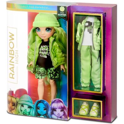 Rainbow High Jade Hunter - Grüne Modepuppe mit 2 Outfits Rainbow High Jade Hunter - Grüne Modepuppe mit 2 Outfits