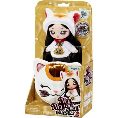 Na Na Na Surprise Liling Luck - Bambola di peluche di 19cm ispirata a un gattino & accessori Na Na Na Surprise Liling Luck - Bambola di peluche di 19cm ispirata a un gattino & accessori
