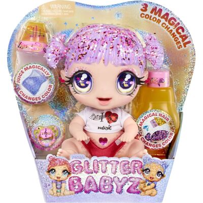 Model Glitter Babyz Fioletowy z Zmianą Koloru - Laleczka Model Glitter Babyz Fioletowy z Zmianą Koloru - Laleczka