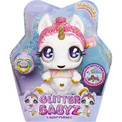 MGA MGA Glitter Babyz Poupée Licorne - Arc-en-ciel Blanc - Lunita Sky MGA MGA Glitter Babyz Poupée Licorne - Arc-en-ciel Blanc - Lunita Sky