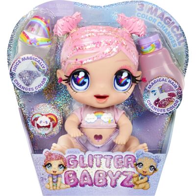 MGA Entertainment Glitter Babyz Doll Dreamia Stardust Pink Rainbow - Doll MGA Entertainment Glitter Babyz Doll Dreamia Stardust Pink Rainbow - Doll