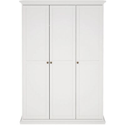 Møbel24 Venedig Kleiderschrank - 3-Türen, Weiß, 138cm Breit - Kleiderschrank Møbel24 Venedig Kleiderschrank - 3-Türen, Weiß, 138cm Breit - Kleiderschrank