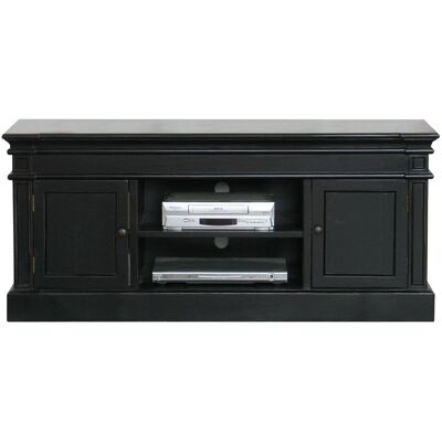 Ebuy24 Amaretta TV-Bank - Antikschwarz, 137x60 cm, 2 Türen, 1 Ablage Ebuy24 Amaretta TV-Bank - Antikschwarz, 137x60 cm, 2 Türen, 1 Ablage
