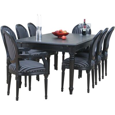 Møbel24 - Amaretta - Antik schwarz - 2 Erweiterungplatten - Dining set Møbel24 - Amaretta - Antik schwarz - 2 Erweiterungplatten - Dining set