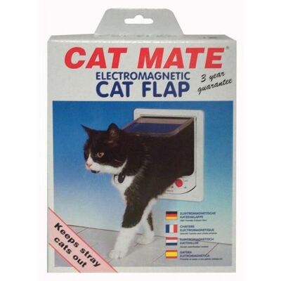 Chat Mate Porte pour Chat Électromagnétique - Blanc - Standard (254) - Portière pour Chat - Publicité Chat Mate Porte pour Chat Électromagnétique - Blanc - Standard (254) - Portière pour Chat - Publicité